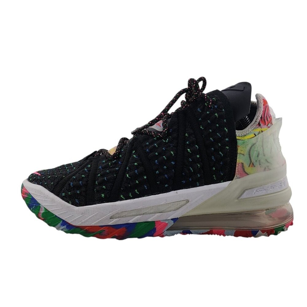 Nike LeBron 18 Low CQ9283-001 Multicolor Air Max Basketball Shoes Mens 8.5